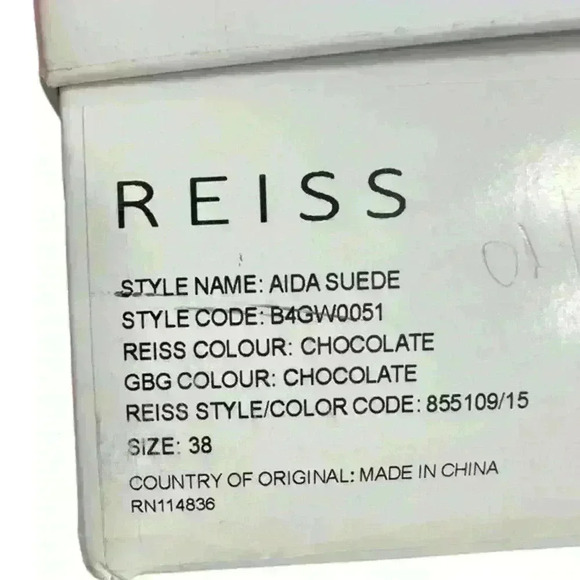 Reiss Suede Lace Up Boots Black Size 7.5 US,‎ 38 EU Heel 4” Booties with Box - Picture 13 of 16